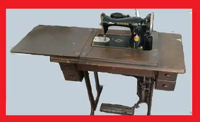 ANTIQUE SINGER ELECTRIC SEWING MACHINE, View more