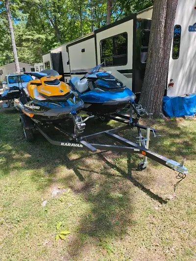 2018 Sea-Doo GTI155SE 76 hours, Sea-Doo GTI130SE 117 hours, 2021 Karavan double trailer. Very good c...