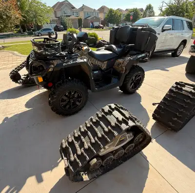 2019 Can Am 850 max Xt Outlander camo edition 4x4 - 3000 kms 402 hrs - removable back seat with hand...