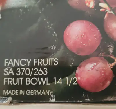 Vintage Studio Nova Fancy Fruit Bowl  Heavy Dia.14 1/2" Germany, View more
