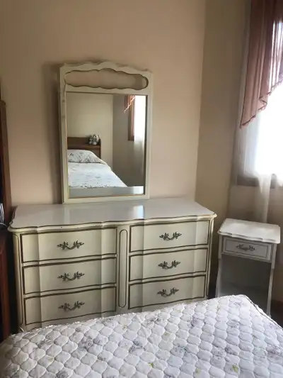 White 6 Drawer Dresser With Mirror And Night Table, View more