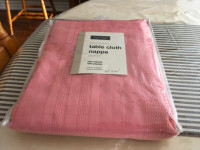(NEW) Harman 62” x 100” Rose Colour Tablecloth