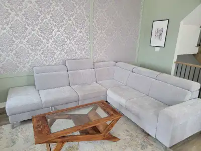 Sectional sleeper with storage. , View more