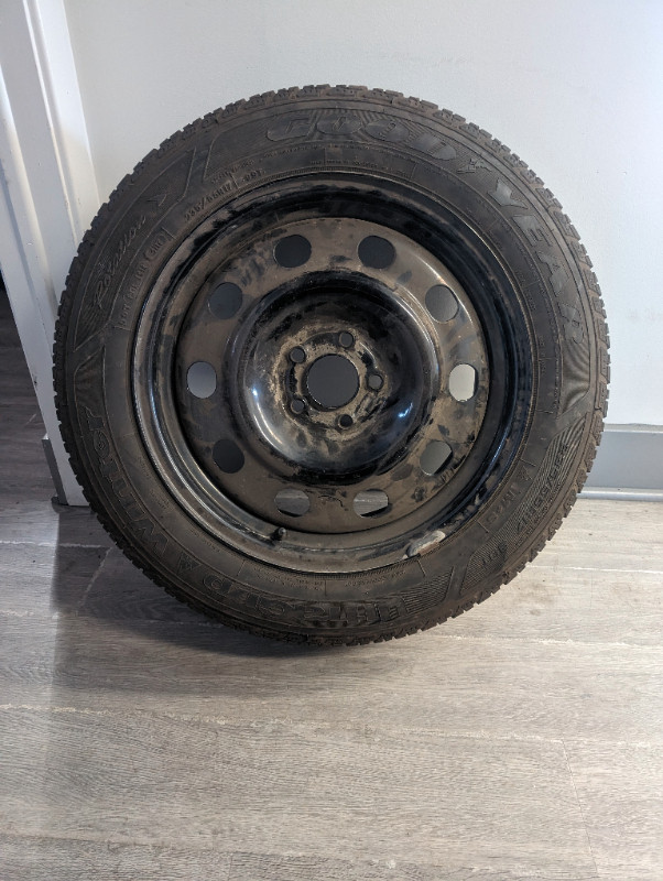 Goodyear Ultragrip winter tires, 235/55/17 on steele rims, x4 in Tires & Rims in City of Halifax