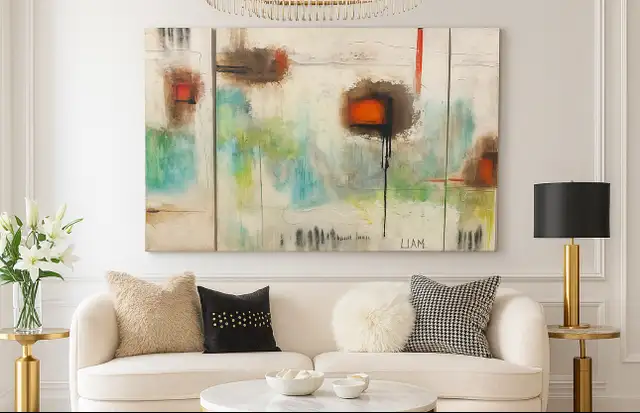 Large Abstract Painting in Arts & Collectibles in Oshawa / Durham Region - Image 2