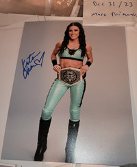 Katana Chance signed 8x10 pictures WWE NXT Wrestling Lutte