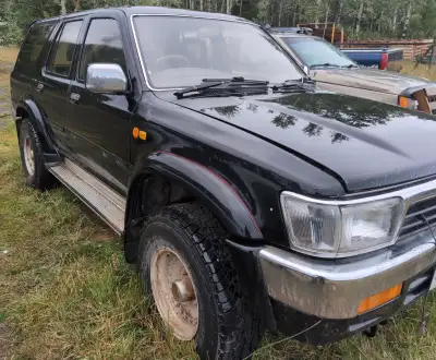 1994 diesel Hilux surf with 279,000km. $5,000 OBO. Japanese import vehicle (right hand drive). Pros:...