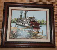 H. Hargrove Original Delta Queen Oil Painting COA