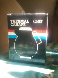 Thermal carafe made by OBO, NEW in box