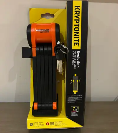Brand New Kryptonite Evolution 790 Folding Bike Lock - 5.4mm x 90cm. E Bike Approved Includes new cl...