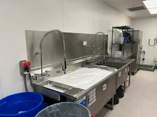 3 compartment Power Wash sink for sale, View more