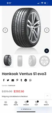 Hankook ventus 235/45r18 brand new!! Set 4 tires NEUF!