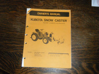 Kubota B748 Snow Caster for B7100 Tractor Owners Manual
