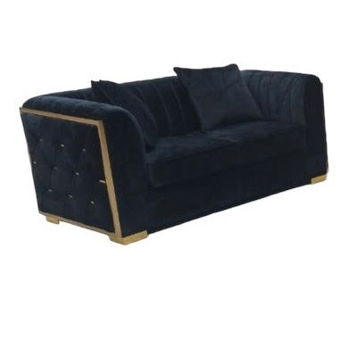 New Radiant Black Velvet 3pcs Sofa Set With Gold Accent NiceDeal | Couches  & Futons | Markham / York Region | Kijiji