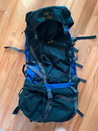 Arcteryx Bora 80 Liter,  Hiking Backpack Blue Black Large