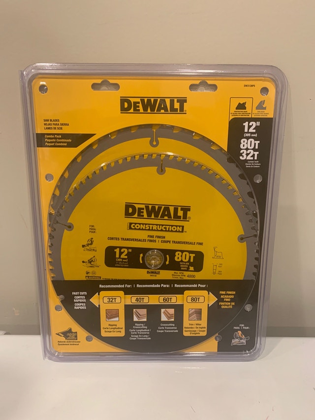 Dewalt 12” miter saw blade brand new Power Tools Edmonton Kijiji