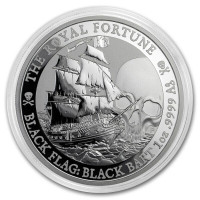 Tuvalu 2020 Black Flag Black Bart The Royal Fortune Silver Coin