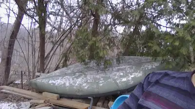 Older but solid canoe . Very light. View near RBG. $300. Phone 905 407 4827