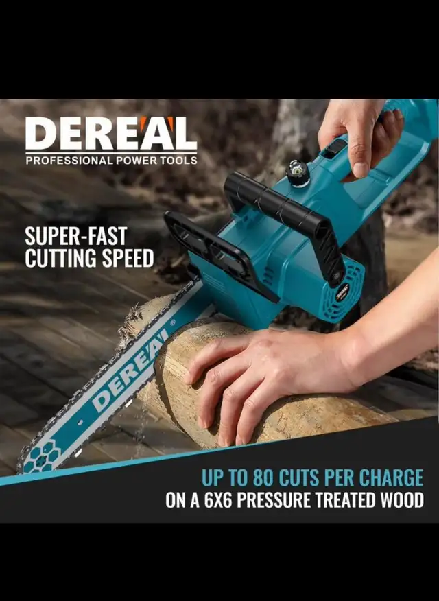 12 Inch Cordless Electric Chainsaw 20V Battery Chainsaw wit 4.0A in Power Tools in Hamilton - Image 4