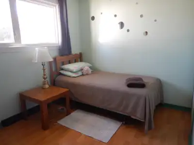 I have one room available in a clean, quiet home. Use of the kitchen, fridge and freezer space. Off...