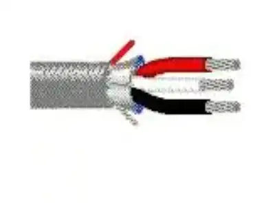 Cable 3C x 22 awg Strd + Foil/drain shield (WHT/BK/RED) 300V PVC, View more