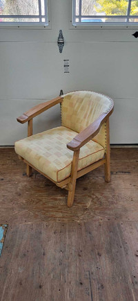 Vintage Armchair - Solid Ash & Upholstery 