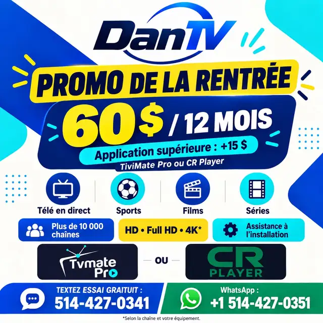 TV Package: Local, International, Series, Movies, PPV — $10/month