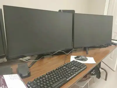 Gaming desktop PC dual monitors, View more