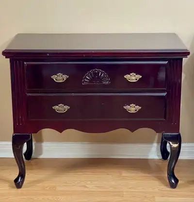 Mahogany Side Table With 2 Large drawers, View more