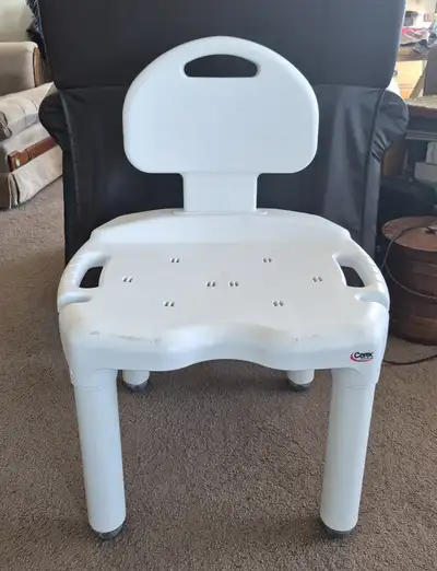 Carex Shower Chair with Back in Excellent Condition, View more