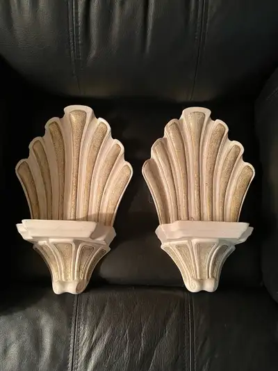  Pair of beautiful vintage Scioto Ceramic wall sconces, View more