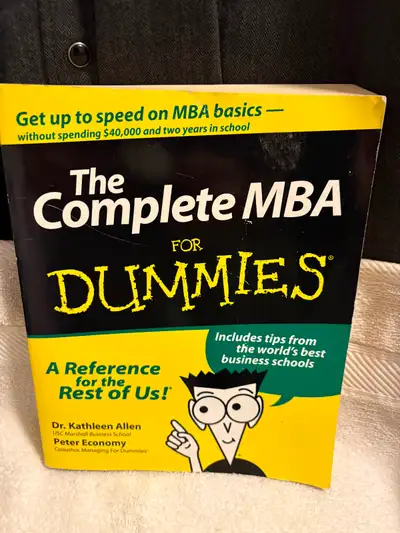 Complete MBA For Dummies book $15, soft cover reference book, View more