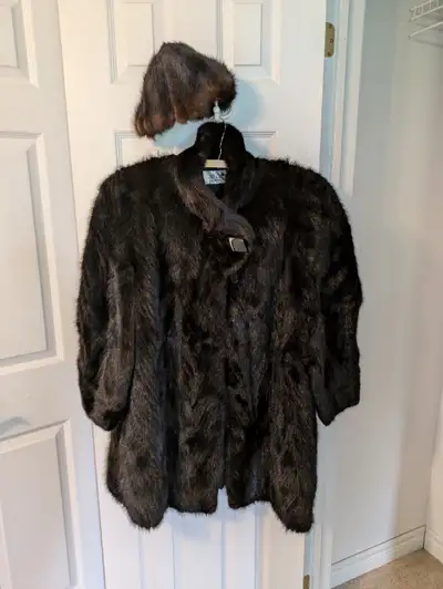 MINK FUR COAT and HAT, View more