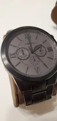 Fossil Chronograph Watch, model BQ2130 - Black Stainless Steel