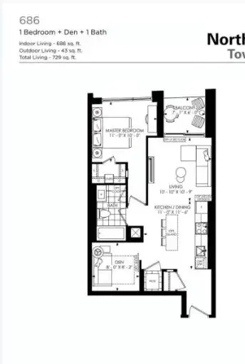 Oakville Brnad New Condo 1Bed 1Den 1Washroom 1Parking