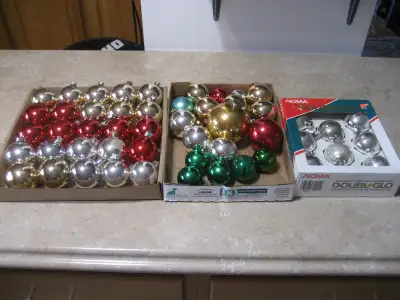51 Vintage glass Christmas ornaments, View more