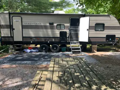 This 2019 Forest River Wildwood 26DBUD travel trailer is a well-maintained, pre-owned unit ready for...