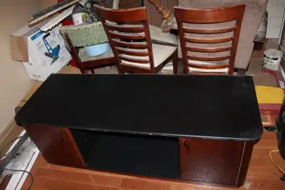 TV table for sale with storage Cabinets in great condition, View more