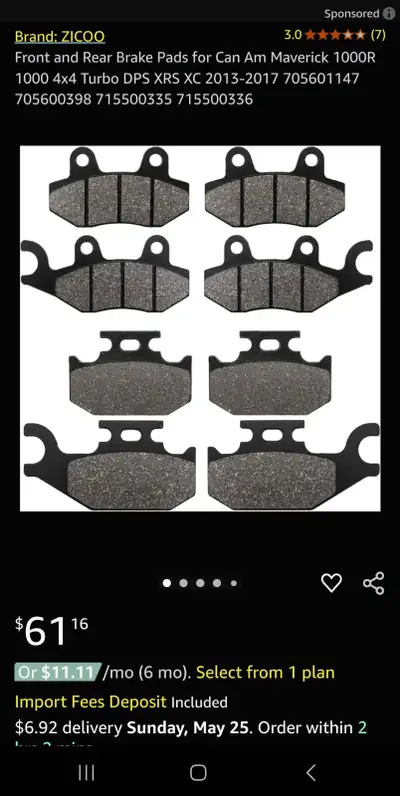 Ordered the wrong one on Amazon. These are non turbo 2013-2018 can am maverick. Could be for somethi...