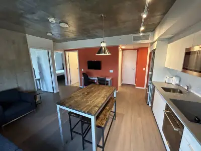 Furnished 2 bedroom 2bath condo. Close to line 2 O-train