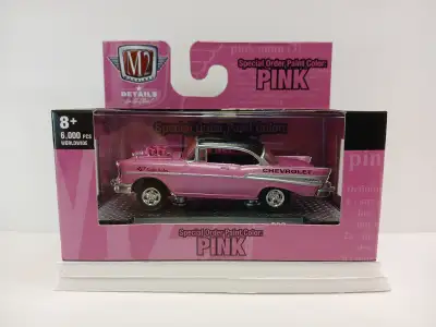 1957 Chevrolet Bel Air Gasser 2020 M2 Machines Pink Edition 6000 pcs 1:64 Scale opening hood $10