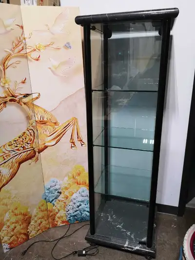 Display Cabinet marble heavy with interior lighting, View more