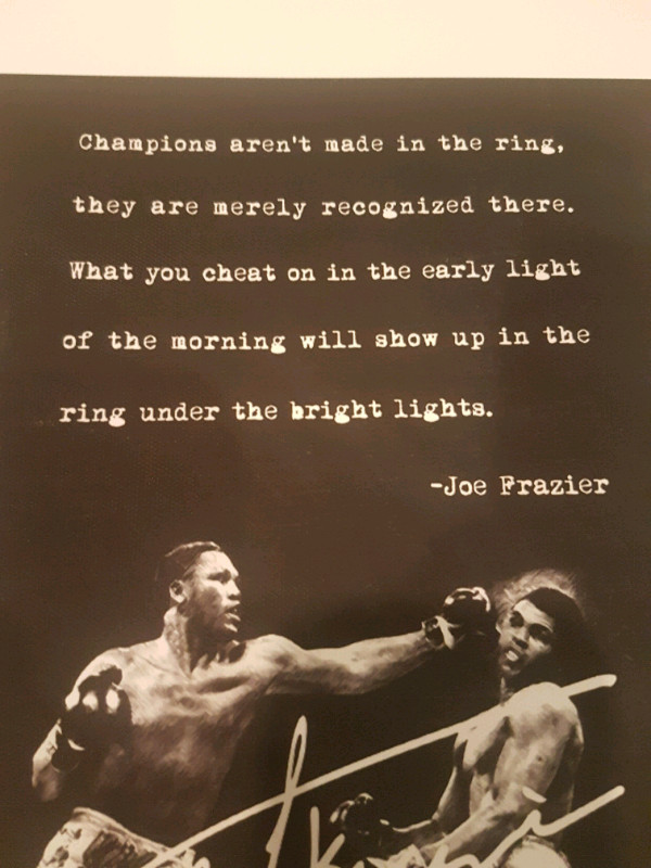 JOE FRAZIER MOTIVATIONAL 11"x14"  BOXING POSTER  in Arts & Collectibles in Mississauga / Peel Region - Image 3