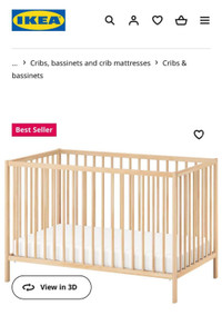 IKEA crib with mattress