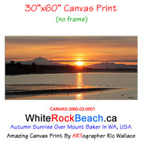 WALL ART - SALE - 30″ x 60″ White Rock Sunrise CANVAS PRINT