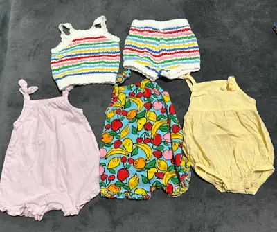 3-6 Month Baby Clothes Bundle - Rompers & Matcing Set, View more