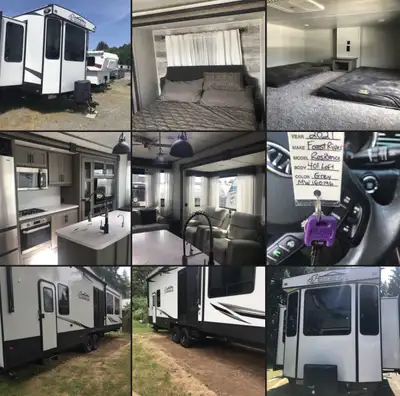 2021, Park model RV. Like new condition, sleeps 6, washer dryer combo, loft, 2 flat screen tvs, mech...