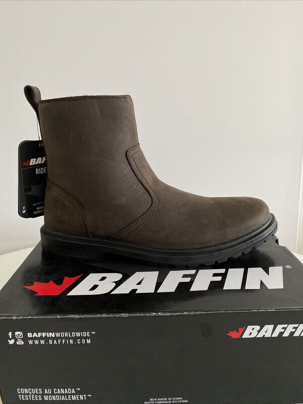 50% OFF! NEW MENS BAFFIN SIDE-ZIP WATERPROOF LEATHER BOOTS in Men's Shoes in Edmonton - Image 3