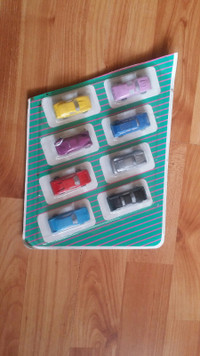 New Carded Set Of 8 Tootsietoy Metal Cars By Strombecker