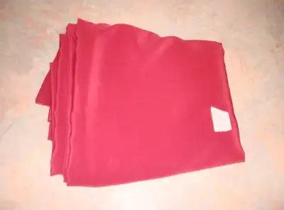4 yards of dress-weight burgundy polyester fabric From a smoke free, pet free, and bug free home! Se...